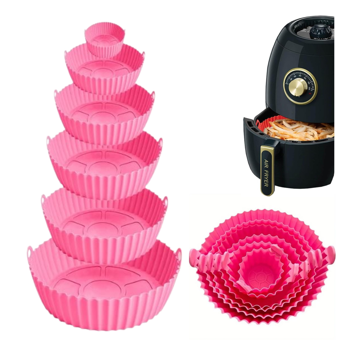 Miniatura 5 de Molde Protector 6 tamaños para Airfryer